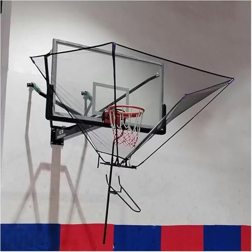 Tragbares Ball-Rückgabesystem Für Traditionelle Pole/an Der Wand Befestigte Basketball-Reifen, Innen-Faltbares Basketball-Rebound-Netz Im Freien, 180° Drehbare Rückkehr Chute~/ von LYJYUJIE