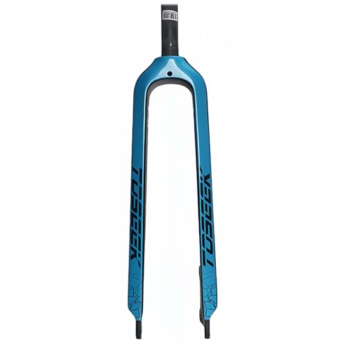 26/27,5/29" 3K T800 MTB Superleichte Mountainbike-Gabel 1-1/8" Mit Fester Scheibenbremse Vollcarbon-Gewindeloses Gerades Rohr 28,6-Mm-Vorderradgabel Blue,27.5in von LYMFCFC