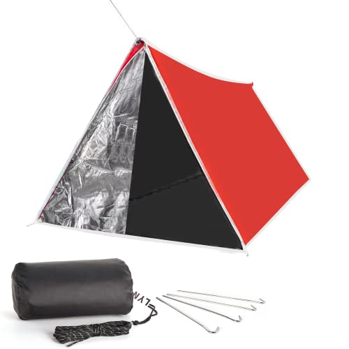 Lebensrettungsausrüstung:LYN Instant 1-2 Person Wiederverwendbar Notfall Schutzzelt,Thermisches Reflektierendes Wasserdichtes Feuerfestes Leichtes Bugout,mit Paracord✚Pfahl für Camping,Erste-Hilfe Lebensrettungsausrüstung:LYN Instant 1-2 Person Wiederverwendbar Notfall Schutzzelt,Thermisches Reflektierendes Wasserdichtes Feuerfestes Leichtes Bugout,mit Paracord✚Pfahl für Camping,Erste-Hilfe von LYN