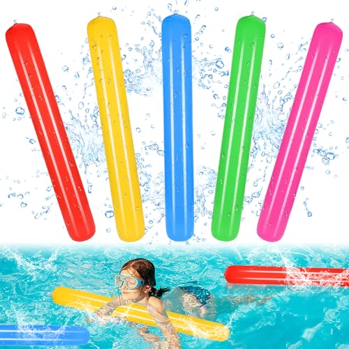 5 Stück Schwimmnudel Poolnudel, 105cm Super Langer Aufblasbare Schwimmer-Poolnudel für Kinder und Erwachsene, Langlebiger Aufblasbare Poolnudel Hohl Schwimmnudel für Baden oder Aquasport 5 Stück Schwimmnudel Poolnudel, 105cm Super Langer Aufblasbare Schwimmer-Poolnudel für Kinder und Erwachsene, Langlebiger Aufblasbare Poolnudel Hohl Schwimmnudel für Baden oder Aquasport von LYNBLY