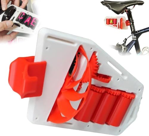 LYSYYOZ 3D-gedrucktes angetriebenes rotierendes Rennrad-Nummernschild, 3D-gedrucktes personalisiertes Fahrrad-Nummernschild, personalisiertes, Cooles DIY-Design für Rennräder und Rennen,Red von LYSYYOZ