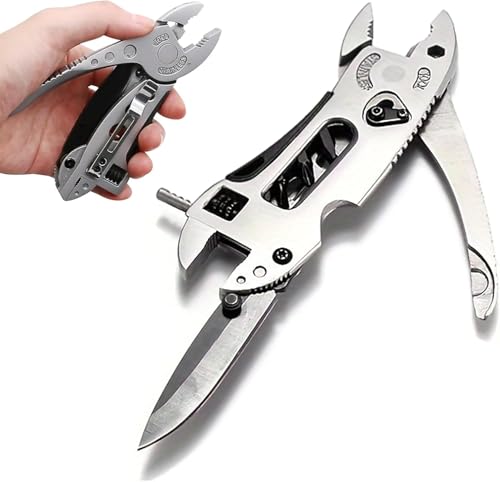 Outdoor-Multitool-Zangen, verbesserte Version des Multitool-Sets, Mini-Multizangen-Werkzeugset mit verstellbarem Schraubenschlüssel, Schraubendreher, Zange und mehr für Heimwerker, Camping,1Pcs von LYSYYOZ