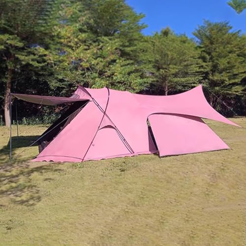 Heckzelt Auto, Campingzelt, Großes Zelt, Außenmarkise, Vorzelt, Verdickt, Zeltdach 2 in 1, Zum Wandern, Angeln, Rucksackreisen(Pink,Medium) von LYXXJRYBHD