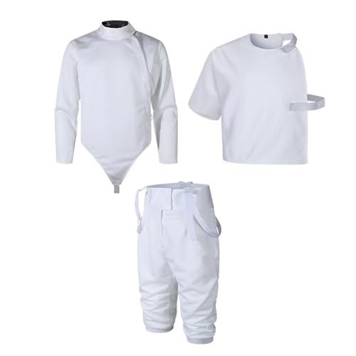 LYXXJRYBHD 450N Fechtsportuniform, 3-teiliger Fechtschutzanzug, Unisex-Set Aus Hose, Jacke Und Weste, für Florett, Degen, Säbel(48#) von LYXXJRYBHD