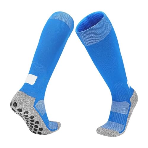 LYXXJRYBHD Fechtsocken, Fechtstrümpfe, Hohe Und Lange Sportsocken für Florett-, Degen- Und Säbelfechter, Atmungsaktiv, Sportlich, Zum Laufen(Blue,Large) von LYXXJRYBHD