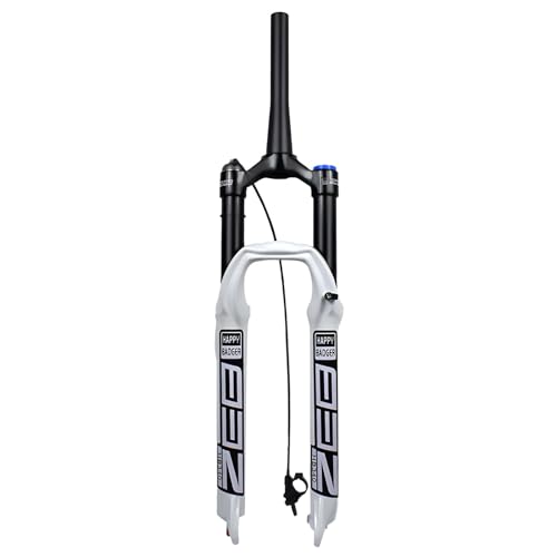 LYYCX Fahrrad Luft Federgabel 26/27,5/29 Zoll MTB Gabel, Federweg 160mm for AM XC Offroad, Mountainbike, Downhill Radfahren(Tapered Remote Lockout,26 inch) von LYYCX