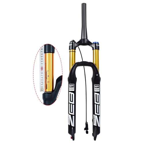 LYYCX Mountainbike Federgabel MTB Gabel 26/27,5/29 Zoll 160mm Federweg Fahrradgabel Ultraleicht Luftgabel for AM, XC, MTB, Downhill-Radfahren(Tapered Remote Lockout,26 inch) von LYYCX