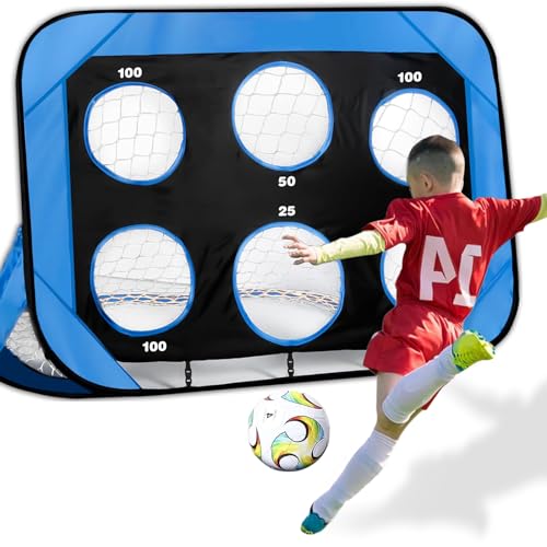 LYtech Kinder Fußballtor Fußballtorpfosten für Kinder Pop up Fußballnetz mit Tragetasche 4 Modi Fussballtor Fussballtore für Garten Kinder Fussballtor Sets Fußballtor Kinder Geschenk ab 3-12 Jahre von LYtech