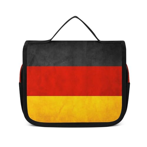 Reise-Kulturbeutel, tragbare Make-up-Tasche, südafrikanische Flagge, Kulturbeutel für Damen und Herren, Flagge Deutschlands, 22.5x18.5cm von LZNJZ
