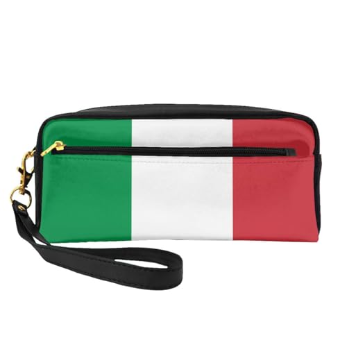 Tragbare Make-up-Tasche, britische Flagge, Kulturbeutel für Damen und Herren, Italien-Flagge, Einheitsgröße von LZNJZ