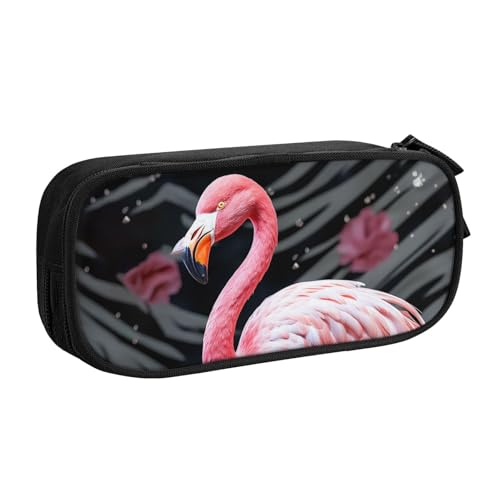 LZQPOEAS Federmäppchen mit großem Fassungsvermögen für Damen und Herren, Stiftetasche mit Reißverschluss, Flamingo-Stifttasche, tragbare Make-up-Tasche, niedliche Münztasche für Arbeit und Bürobedarf, von LZQPOEAS