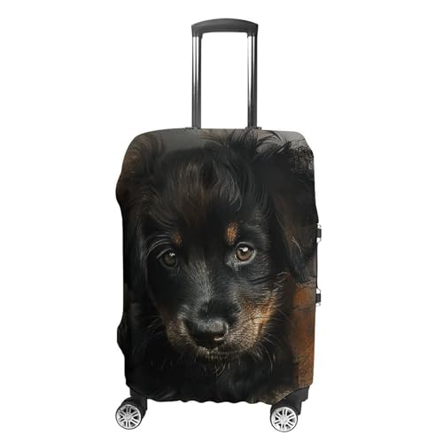 Reisegepäckhülle, Kofferschutz, Hundekunst, Malerei, Gepäckabdeckung, waschbar, elastisch, kratzfest, Kofferschutz für Erwachsene, personalisierbar, Hunde-Kunstmalerei, M von LZQPOEAS