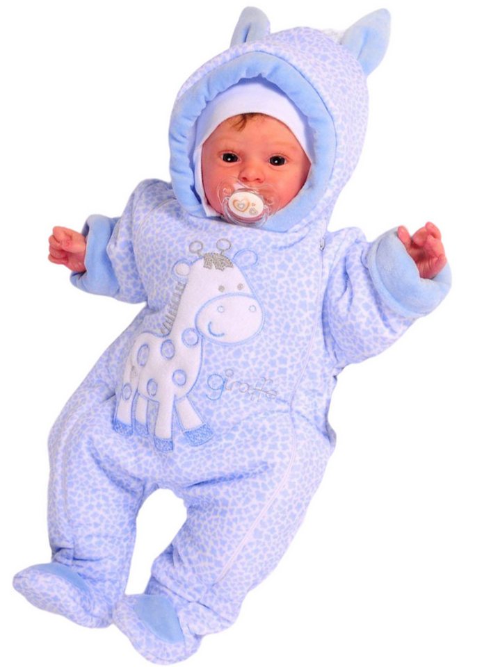La Bortini Schneeoverall Baby Wagenanzug Nickioverall Overall Schneeanzug in Blau Giraffe kuschelig weich, 44 50 56 62 68 74 La Bortini Schneeoverall Baby Wagenanzug Nickioverall Overall Schneeanzug in Blau Giraffe kuschelig weich, 44 50 56 62 68 74 von La Bortini