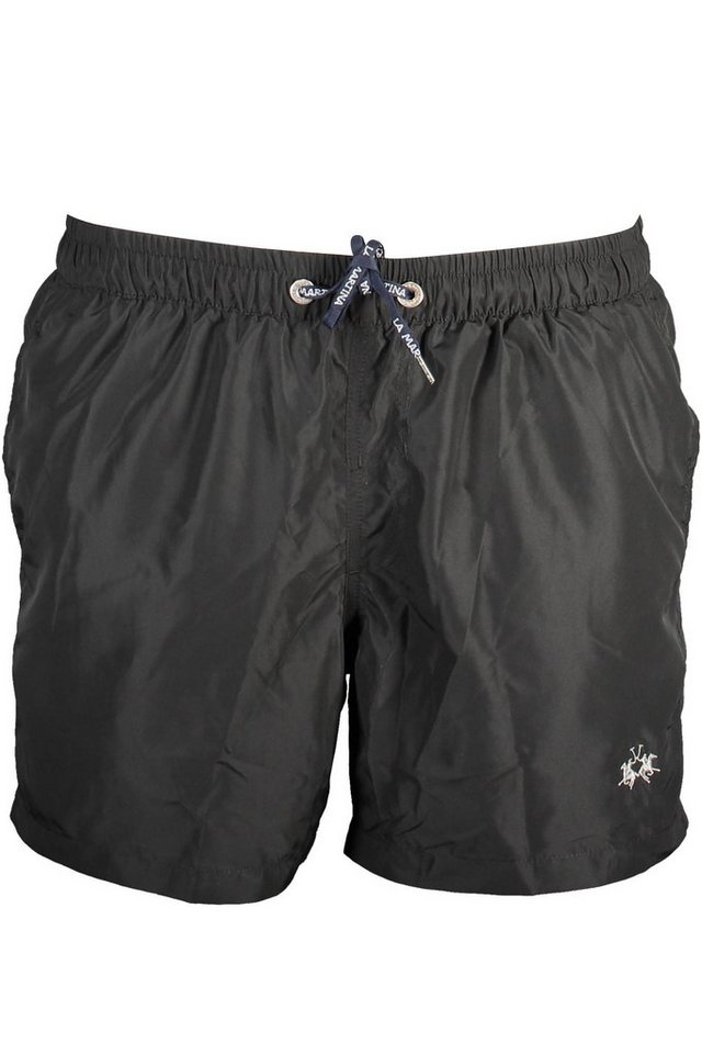 La Martina Badeshorts Herren-Badeslip Schwarz: Komfort mit Taschen & Stickerei La Martina Badeshorts Herren-Badeslip Schwarz: Komfort mit Taschen & Stickerei von La Martina