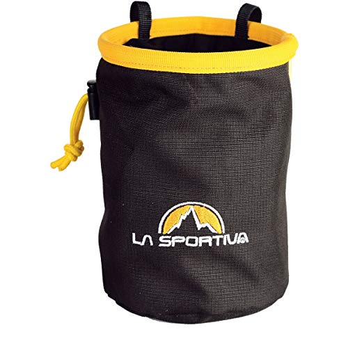 LA SPORTIVA Chalk Bag Black Schwarz - Praktischer Chalk Bag, Größe One Size - Farbe Black von LA SPORTIVA