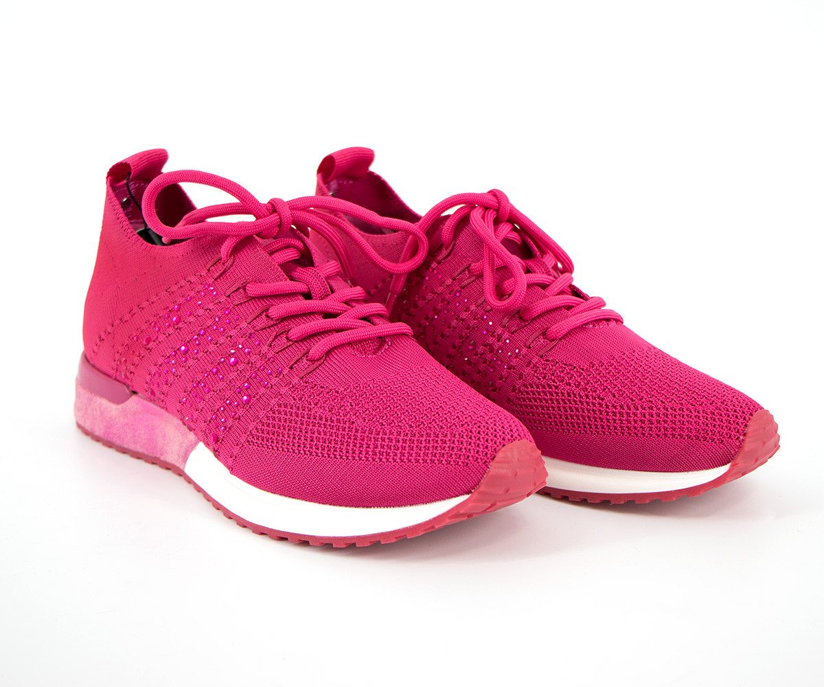 La Strada La Strada Damen Sneaker Fuchsia Knitted Stones - 2112649-4532 Sneaker von La Strada