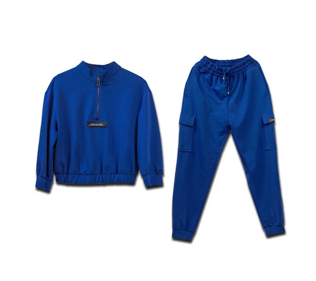 LaMarta Trainingsanzug Fleece-Trainingsanzug in Blau, Sportanzug für Fitness und Freizeit von LaMarta