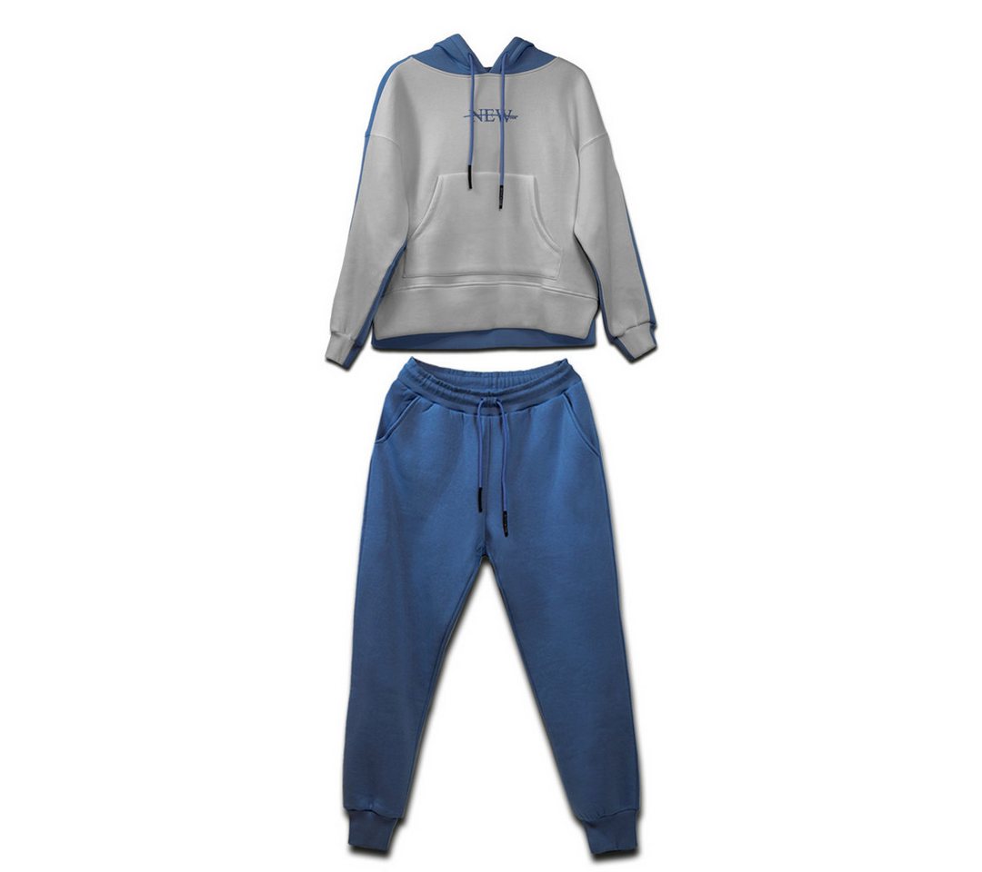 LaMarta Trainingsanzug Hochwertiger Fleece-Trainingsanzug für Männer & Frauen, Weiß & Blau LaMarta Trainingsanzug Hochwertiger Fleece-Trainingsanzug für Männer & Frauen, Weiß & Blau von LaMarta