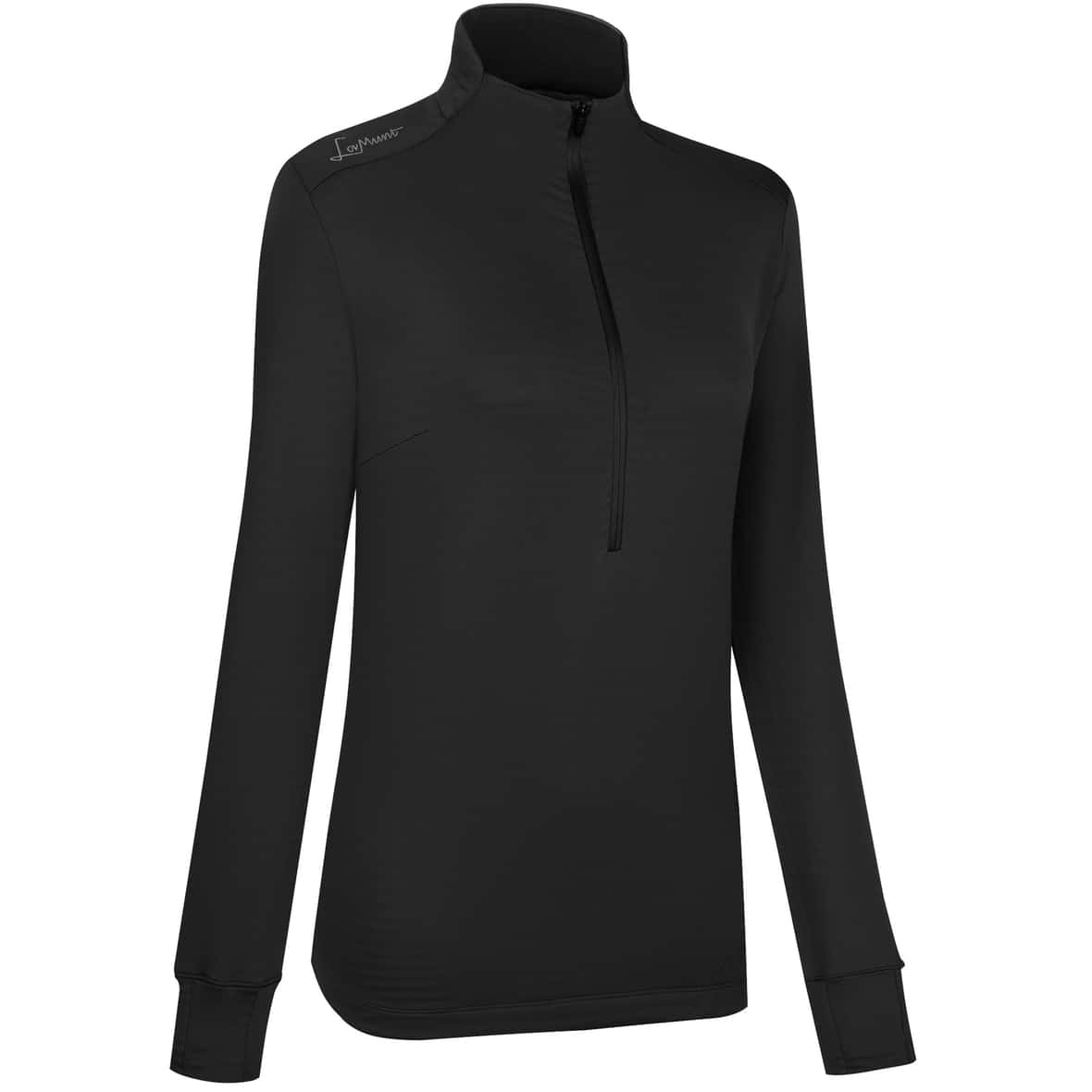 LaMunt NORA LONG SLEEVE ZIP TEE Damen (Schwarz 38) Skitourenbekleidung von LaMunt