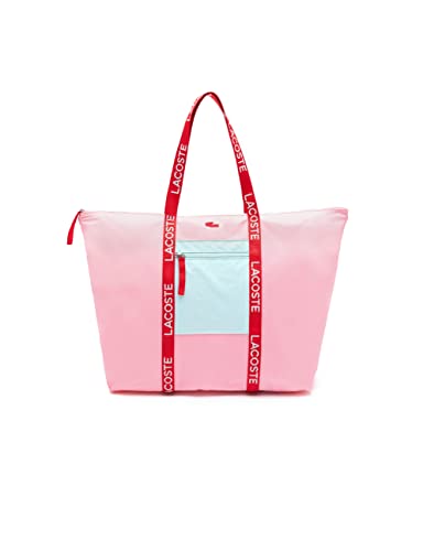 Lacoste Damen Shopper XL SHOPPING BAG,Polyamid (100%),66.5x40x25cm, Handtasche Schultertasche Tote-Bag,PINK/ROT (J34),Einheitsgröße (One Size) von Lacoste
