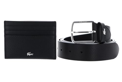 Lacoste Elegance Punch Cardholder + Belt Box W105 Noir von Lacoste