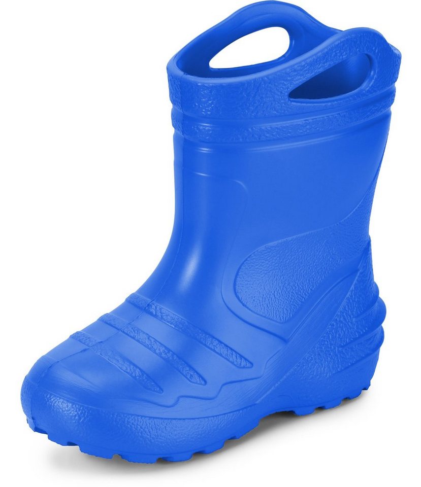 Ladeheid federleichte Regenschuhe Kinder mit Griffen KL051 Gummistiefel mit herausnehmbares Innenfutter von Ladeheid