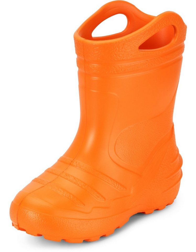 Ladeheid federleichte Regenschuhe Kinder mit Griffen KL051 Gummistiefel mit herausnehmbares Innenfutter von Ladeheid