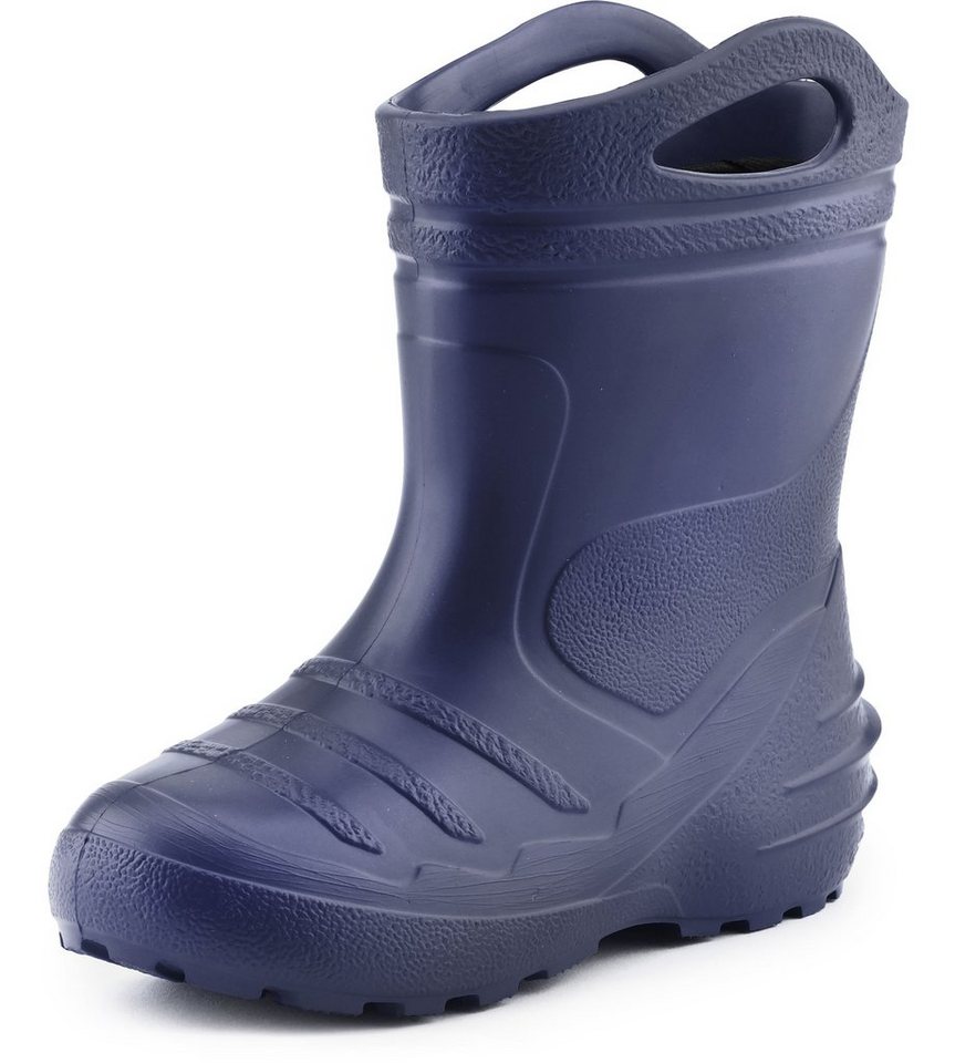 Ladeheid federleichte Regenschuhe Kinder mit Griffen KL051 Gummistiefel mit herausnehmbares Innenfutter von Ladeheid