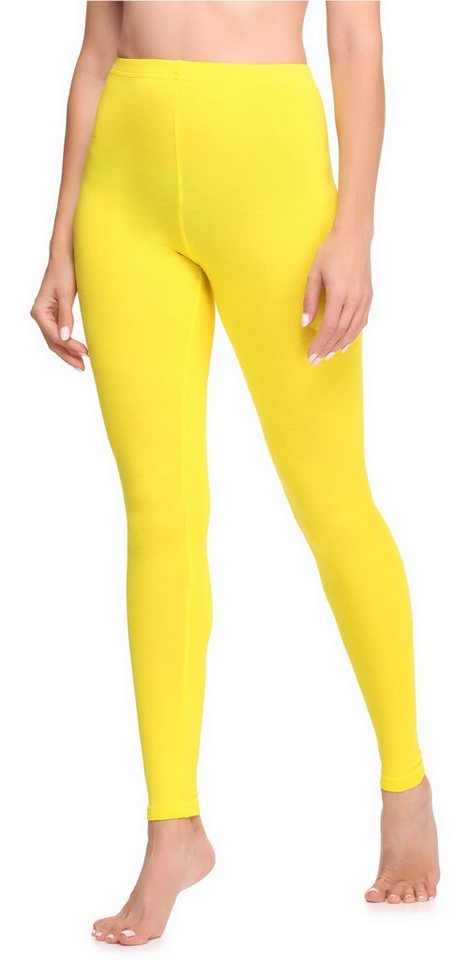 Ladeheid Leggings Damen Lange Hosen aus Baumwolle LA40-133 (1-tlg) bequem, elastischer Bund von Ladeheid