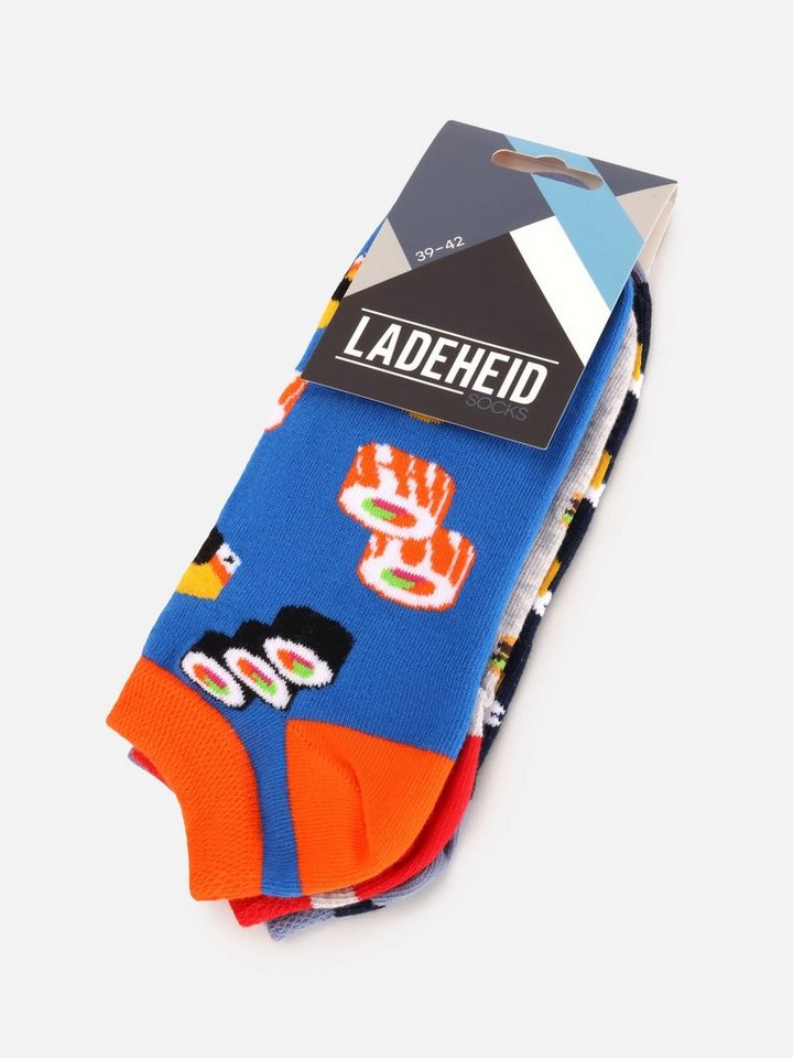 Ladeheid Socken Damen und Herren 3er Pack Sneaker Socken AT005 Ladeheid Socken Damen und Herren 3er Pack Sneaker Socken AT005 von Ladeheid