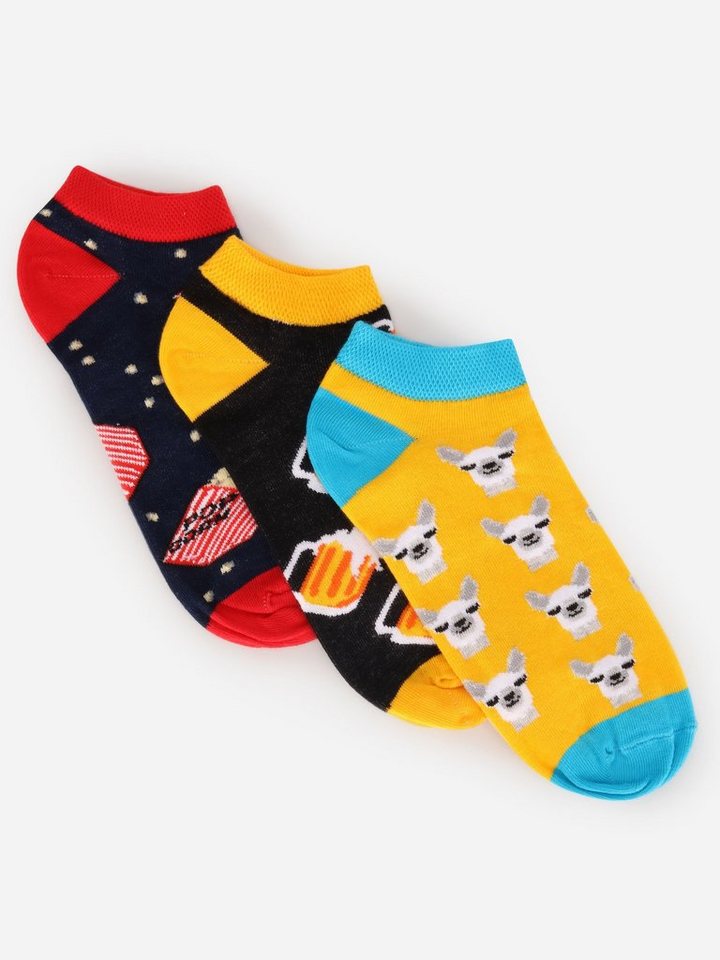 Ladeheid Socken Damen und Herren 3er Pack Sneaker Socken AT005 Ladeheid Socken Damen und Herren 3er Pack Sneaker Socken AT005 von Ladeheid