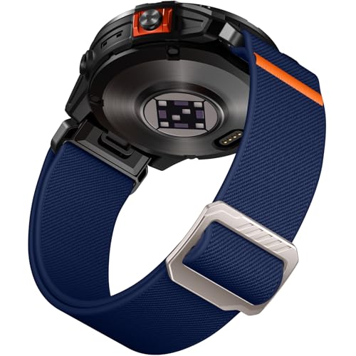Laffav Armband Kompatibel mit Garmin Fenix 6X Pro Armband/Fenix 6X/Fenix 7X Pro/Fenix 7X Armband, Nylon QuickFit 26mm Ersatzband für Garmin Fenix 5X/Plus/Instinct 2X Solar/Epix Pro Gen 2,Dunkelblau Laffav Armband Kompatibel mit Garmin Fenix 6X Pro Armband/Fenix 6X/Fenix 7X Pro/Fenix 7X Armband, Nylon QuickFit 26mm Ersatzband für Garmin Fenix 5X/Plus/Instinct 2X Solar/Epix Pro Gen 2,Dunkelblau von Laffav