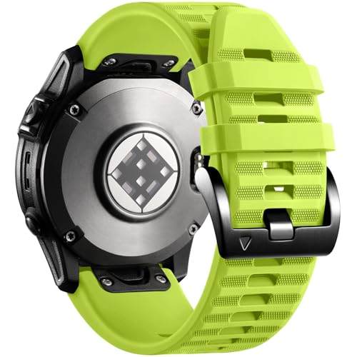 Laffav Kompatible mit Fenix 6 Pro/Fenix 6/Fenix 7/Fenix 7 Pro/Fenix 5/5 Plus Armband, Silikon QuickFit 22mm Uhren Ersatzarmband für Instinct/Epix 2/Forerunner 255/945/935,Limette Laffav Kompatible mit Fenix 6 Pro/Fenix 6/Fenix 7/Fenix 7 Pro/Fenix 5/5 Plus Armband, Silikon QuickFit 22mm Uhren Ersatzarmband für Instinct/Epix 2/Forerunner 255/945/935,Limette von Laffav