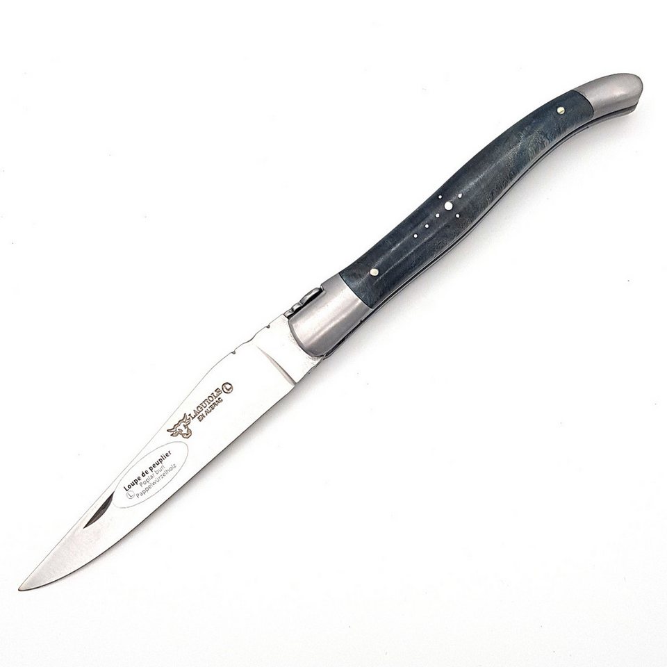 Laguiole en Aubrac Taschenmesser 12 cm Pappelwurzel Edelstahlbacken, Finish: matt, Slipjoint Messer von Laguiole en Aubrac