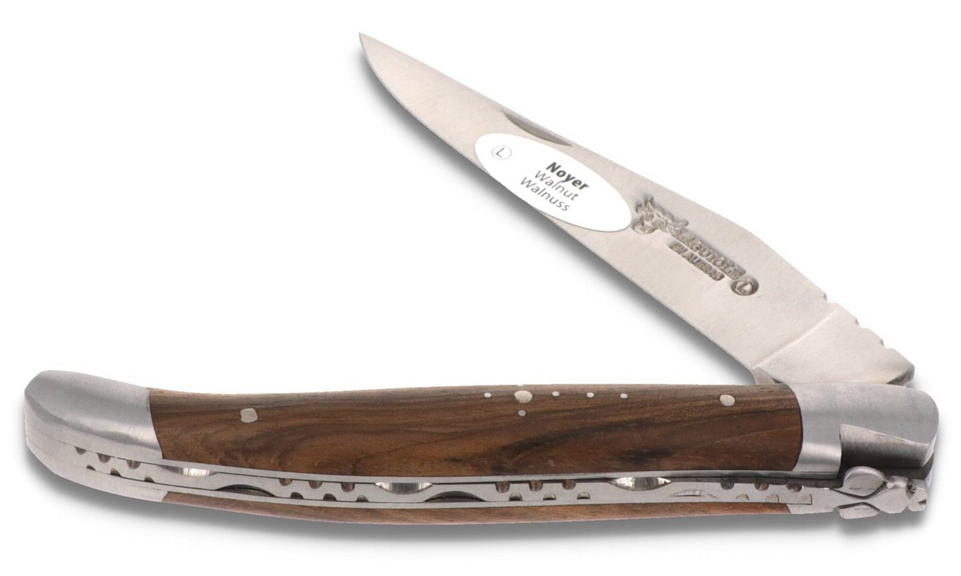 Laguiole en Aubrac Taschenmesser L0211NOIF, Griff 11cm Nussbaum - Feder verziert - Klinge Backen Stahl satiniert Laguiole en Aubrac Taschenmesser L0211NOIF, Griff 11cm Nussbaum - Feder verziert - Klinge Backen Stahl satiniert von Laguiole en Aubrac