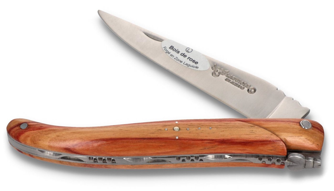 Laguiole en Aubrac Taschenmesser L0512ROIF, Griff 12cm Rosenholz - Verzierte Feder - Stahl satiniert Laguiole en Aubrac Taschenmesser L0512ROIF, Griff 12cm Rosenholz - Verzierte Feder - Stahl satiniert von Laguiole en Aubrac