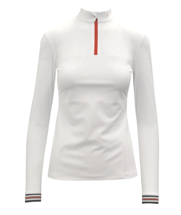 Turniershirt "Clueso Zip" White Turniershirt "Clueso Zip" White von Laguso