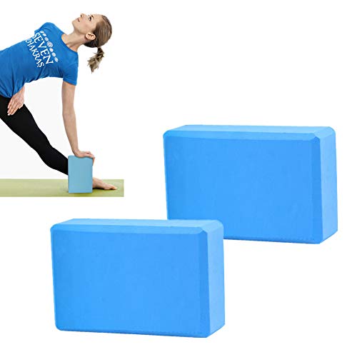 LahAd Yogablock Yoga Block Kork Yoga Block 2Er Set Yogablock Kork YogablöCke Yoga Kork Block Yogaklotz Joga Block Yoga ZubehöR Yoga Set Pro FitnessgeräTe Blue,2pcs von LahAd