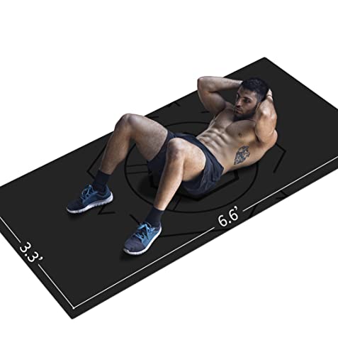 LaiEr Yoga Matte Extra Größe TPE Übungsmatte für Männer rutschfeste Matte für Training, Fitness, Gym, Pilates, Sit-Ups, Dehnen mit Tragetasche für Gurt (200cmX100cmX6mm) von LaiEr