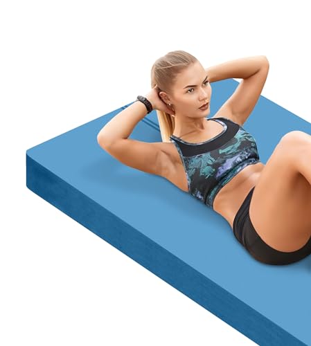 LaiEr Große Yogamatte -30mm dicke Übungsmatte Fitnessmatte für Fitnessstudio,Yoga,Pilates,Stretching und Bodenübungen für Frauen und Männer mit kostenloser Tragetasche und Klettband(183X80cmX30mm) von LaiEr