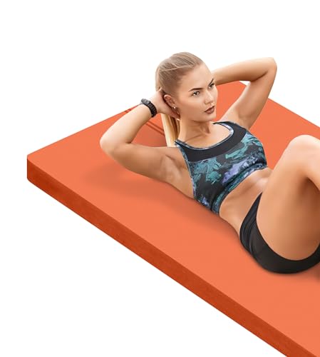 LaiEr Große Yogamatte -15mm dicke Übungsmatte Fitnessmatte für Fitnessstudio,Yoga,Pilates,Stretching und Bodenübungen für Frauen und Männer mit kostenloser Tragetasche und Klettband(183X80cmX15mm) von LaiEr