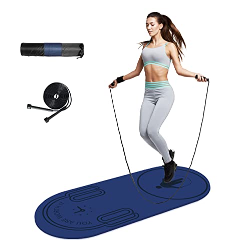 LaiEr Springseil-Matte, Fitness-Übungsmatte, Knieschutz, Stoßdämpfung, Springseil-Matte, rutschfest, für Heim-Fitnessstudio (140 cm x 62 cm x 8 mm) von LaiEr