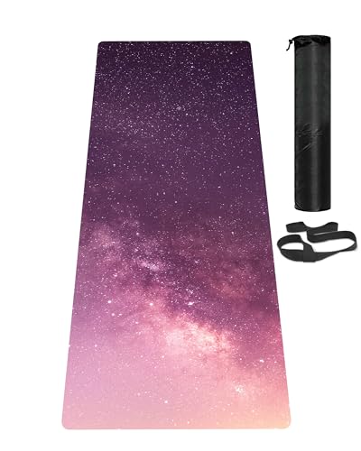 LaiEr Yogamatte, rutschfeste, umweltfreundliche Trainingsmatte mit Tragegurt, dicke Übungs- und Trainingsmatte für Yoga, Pilates und Fitness (183 cm x 61 cm x 6 mm) von LaiEr