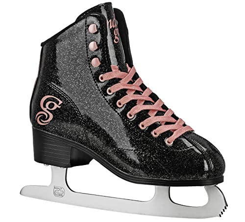 Lake Placid Damen Sabina Schlittschuhe, schwarz/rosa, 7 von Lake Placid