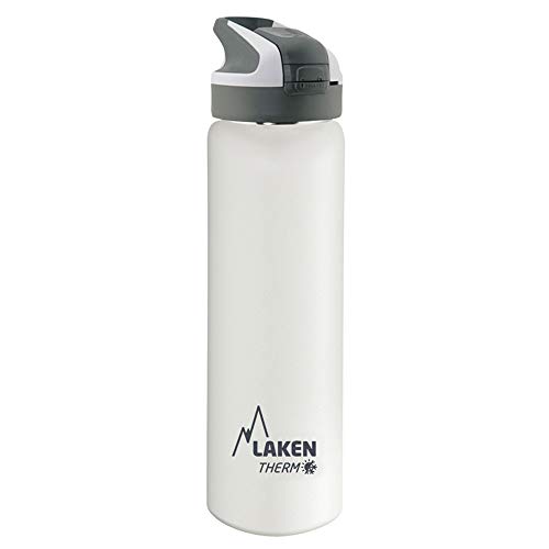 Laken Unisex – Erwachsene Thermoskanne-TS7B Thermoskanne, Weiß, 18/8-0.75L von Laken