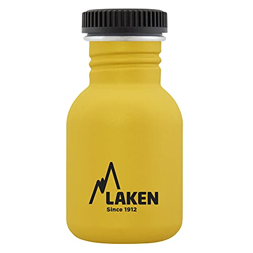 Laken Basic Steel flasche, Edelstahlflasche für Kinder und Erwachsene,Standard Mund und Schraubverschluss, 0,35L Gelb Laken Basic Steel flasche, Edelstahlflasche für Kinder und Erwachsene,Standard Mund und Schraubverschluss, 0,35L Gelb von Laken