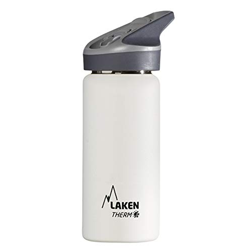 Laken Unisex – Erwachsene Thermoskanne-TJ5B Thermoskanne, Weiß, 18/8-0.5L von Laken