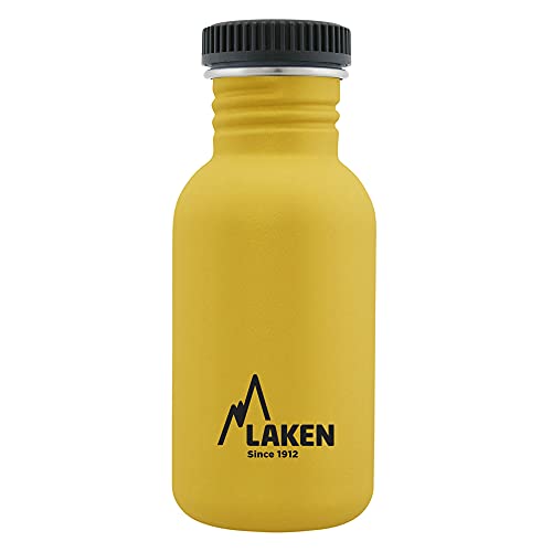 Laken Basic Steel flasche, Edelstahlflasche für Kinder und Erwachsene,Standard Mund und Schraubverschluss, 0,5L Gelb Laken Basic Steel flasche, Edelstahlflasche für Kinder und Erwachsene,Standard Mund und Schraubverschluss, 0,5L Gelb von Laken