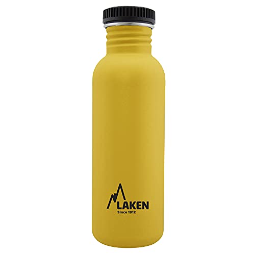 Laken Basic Steel flasche, Edelstahlflasche für Kinder und Erwachsene,Standard Mund und Schraubverschluss, 0,75L Gelb Laken Basic Steel flasche, Edelstahlflasche für Kinder und Erwachsene,Standard Mund und Schraubverschluss, 0,75L Gelb von Laken