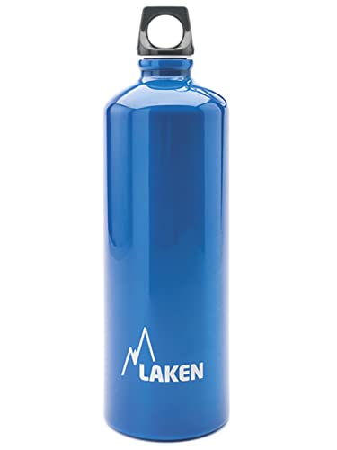 Laken Futura Alu Trinkflasche Schmale Öffnung Schraubdeckel mit Schlaufe 1L, Blau Laken Futura Alu Trinkflasche Schmale Öffnung Schraubdeckel mit Schlaufe 1L, Blau von Laken